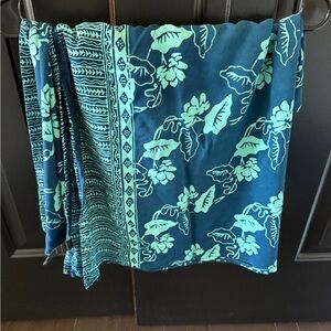 Teal and Green Floral Sarong
